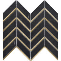 NERO METAL ARROW 10x12 MOSAIC