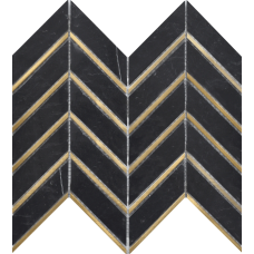 NERO METAL ARROW 10x12 MOSAIC