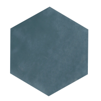 MAIOLICA HEXAGON 7”X8” Blue Steel