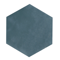 MAIOLICA HEXAGON 7”X8” Blue Steel