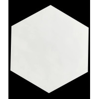 MAIOLICA HEXAGON 7”X8” White