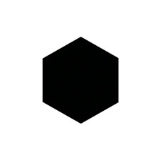 BLOCK HEXAGON NEGRO MATTE 5X6