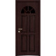 Front Exterior Prehung Glass Steel Door / Ballucio 1788 Dark Brown Oak / Panel Single Classic Painted White