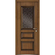 Front Exterior Prehung Steel Door / Ballucio 1720 Natural Oak / Panel Single Classic Painted White