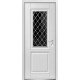 Front Exterior Prehung Steel Door / Ballucio 1709 White Enamel / Panel Single Classic Painted White