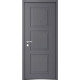 Front Exterior Prehung Steel Door / Ballucio 1010 Gray Graphite / Panel Single Classic Painted