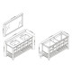 Dowell 005 Series 60 Inch Vanity