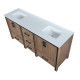 Ziva Rustic Barnwood Bathroom Vanity, Cultured Marble Top, and Ceramic Sink