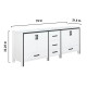 Ziva White Single Vanity, Cultured Marble Top, White Square Sink