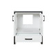 Ziva White Single Vanity, Cultured Marble Top, White Square Sink