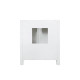 Ziva White Single Vanity, Cultured Marble Top, White Square Sink