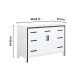 Ziva White Single Vanity, Cultured Marble Top, White Square Sink