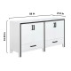Ziva White Single Vanity, Cultured Marble Top, White Square Sink