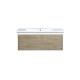 Scopi  Rustic Acacia Bathroom Vanity and Acrylic Composite Top with Integrated Sink