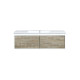 Scopi  Rustic Acacia Bathroom Vanity and Acrylic Composite Top with Integrated Sink
