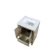 Lafarre  Rustic Acacia Double Bathroom Vanity, White Quartz Top, and White Square Sinks