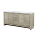 Lafarre  Rustic Acacia Double Bathroom Vanity, White Quartz Top, and White Square Sinks