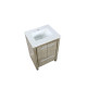 Lafarre  Rustic Acacia Double Bathroom Vanity, White Quartz Top, and White Square Sinks