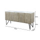 Lancy Rustic Acacia Bathroom Vanity, White Quartz Top, and White Square Sink