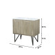 Lancy Rustic Acacia Bathroom Vanity, White Quartz Top, and White Square Sink