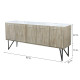 Lancy Rustic Acacia Bathroom Vanity, White Quartz Top, and White Square Sink