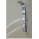 NIAGARA 64 IN. 2-JETTED SHOWER PANEL WITH HEAVY RAIN SHOWER AND SPRAY WAND IN BRUSHED STEEL