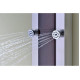 KIKI 59 IN. 6-JETTED SHOWER PANEL WITH HEAVY RAIN SHOWER AND SPRAY WAND IN MAHOGANY DECO-GLASS