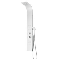 ARENA SERIES 60 IN. FULL BODY SHOWER PANEL SYSTEM WITH HEAVY RAIN SHOWER AND SPRAY WAND IN WHITE