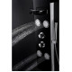 COLOSSAL SERIES 56 IN. FULL BODY SHOWER PANEL SYSTEM WITH HEAVY RAIN SHOWER AND SPRAY WAND IN BLACK