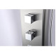 VISOR 60 IN. FULL BODY SHOWER PANEL WITH HEAVY RAIN SHOWER AND SPRAY WAND IN BRUSHED STEEL