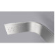VISOR 60 IN. FULL BODY SHOWER PANEL WITH HEAVY RAIN SHOWER AND SPRAY WAND IN BRUSHED STEEL