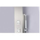 VISOR 60 IN. FULL BODY SHOWER PANEL WITH HEAVY RAIN SHOWER AND SPRAY WAND IN BRUSHED STEEL