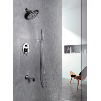 Salamonio Set, 8" Round Rain Shower and Handheld