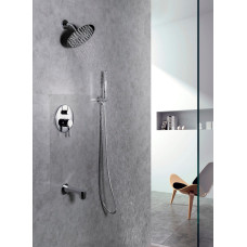 Salamonio Set, 8" Round Rain Shower and Handheld