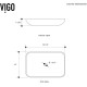 VIGO Rectangular Titanium Glass Vessel Bathroom Sink