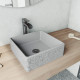 Aster Concrete Square Vessel Bathroom Sink in Ash