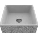 Aster Concrete Square Vessel Bathroom Sink in Ash