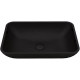 VIGO Black Sottile Rectangular MatteShell™ Glass Bathroom Vessel Sink