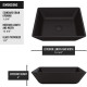VIGO Black Roma Rectangular MatteShell™ Glass Bathroom Vessel Sink