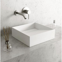 Starr Square Matte Stone Vessel Bathroom Sink