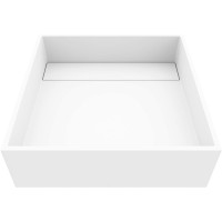 Montauk Square Matte Stone Vessel Bathroom Sink