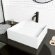 Montauk Square Matte Stone Vessel Bathroom Sink