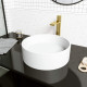 Montauk Round Matte Stone Vessel Bathroom Sink