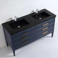 Topmount Bathroom Black Resin Basin 000 6122BP-BL