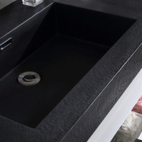 Topmount Bathroom Black Resin Basin 000 4922BP-BL