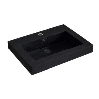 Topmount Bathroom Black Resin Basin 000 2418BP-BL
