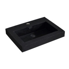 Topmount Bathroom Black Resin Basin 000 2418BP-BL