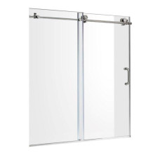 RAYMORE SERIES 59 IN. X 62 IN. FRAMELESS SLIDING TUB DOOR IN BRUSHED NICKEL