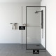 VIGO VG6077MBCL3474 3.0" L -34.13" W -74.0" H Meridian Framed Fixed Rectangle Shower Screen with Clear 0.38" Tempered Glass and Stainless Steel Hardware in Matte Black Finish