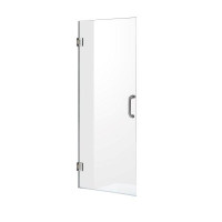 PASSION SERIES 30 IN. BY 72 IN. FRAMELESS HINGED SHOWER DOOR IN BRUSHED NICKEL WITH HANDLE